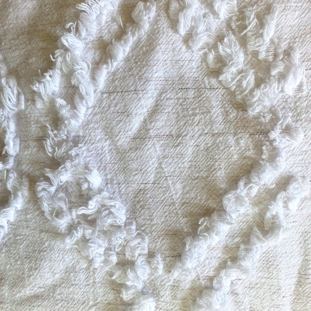 Rachel Ashwell-Cotton Queen Chenille Accent White